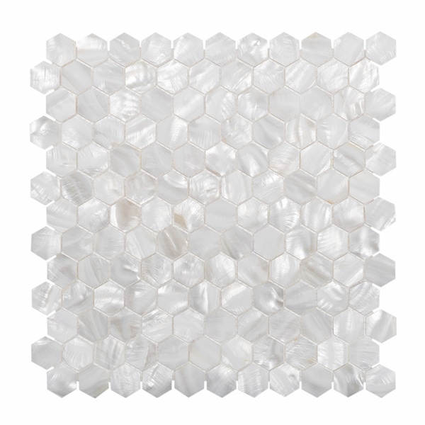 Sample Of Pearl Hexagon Mosaic 11.6x11.6 Shell Tile